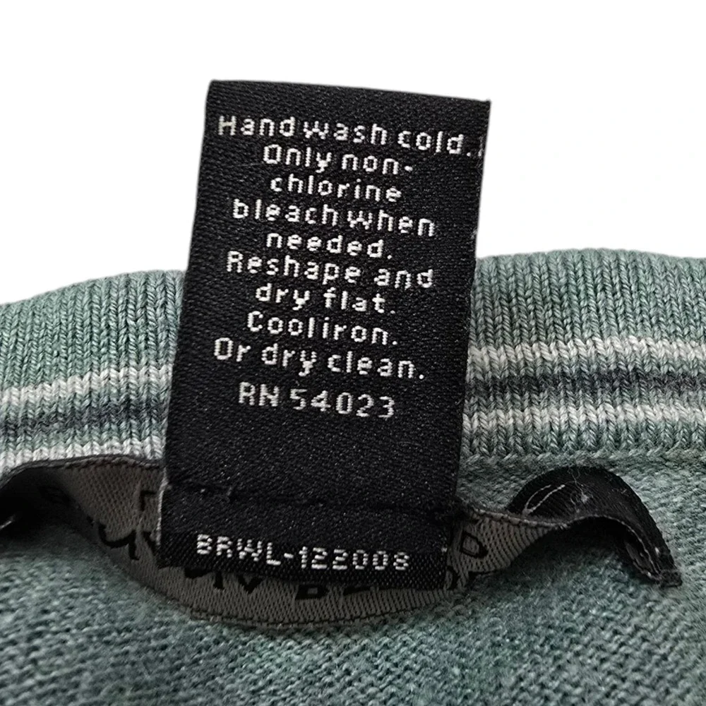 BANANA REPUBLIC‎ Luxury Silk/ Cotton/ Cashmere Blend Sweater Mint Green Size XL